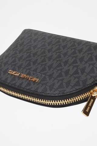Pochette en cuir - Doré, gris et noir
