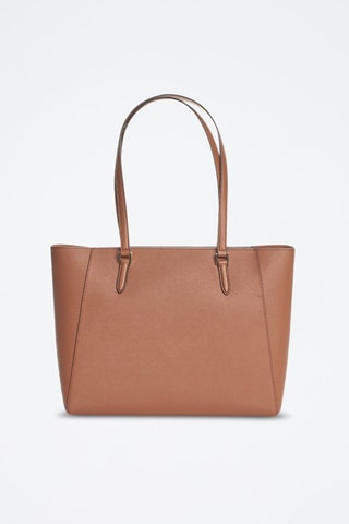 Cabas et 2 pochettes en cuir - Marron
