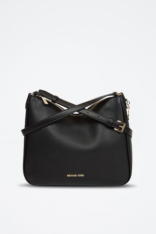 Sac bandoulière en cuir Nayla - Noir