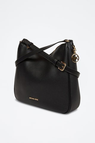 Sac bandoulière en cuir Nayla - Noir