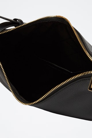Sac bandoulière en cuir Nayla - Noir