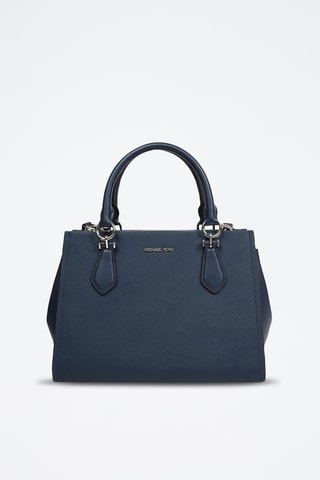 Sac à main en cuir Marilyn - Bleu marine