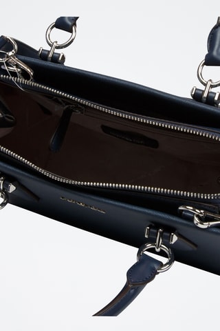 Sac à main en cuir Marilyn - Bleu marine