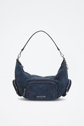 Sac porté épaule en cuir Merritt - Bleu marine