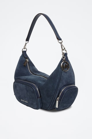 Sac porté épaule en cuir Merritt - Bleu marine