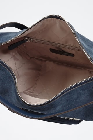 Sac porté épaule en cuir Merritt - Bleu marine
