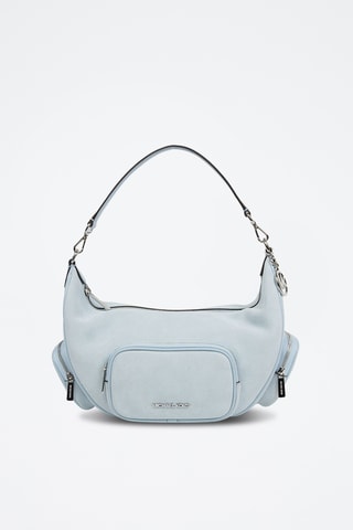 Sac porté épaule en cuir Merritt - Bleu