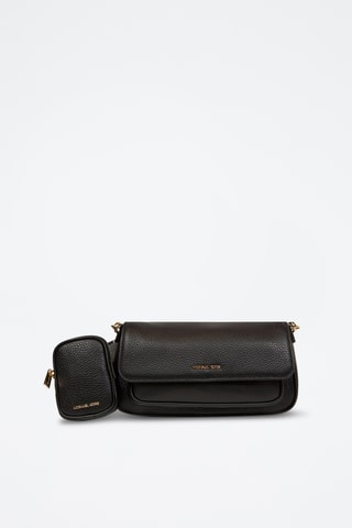 Sac bandoulière en cuir Jet Set Travel - Noir