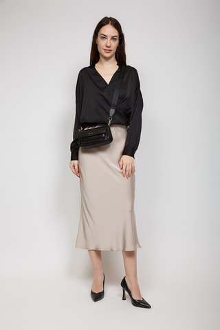 Sac bandoulière en cuir Jet Set Travel - Noir
