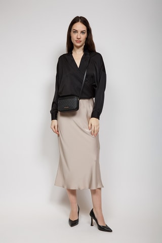 Sac bandoulière en cuir Jet Set Travel - Noir