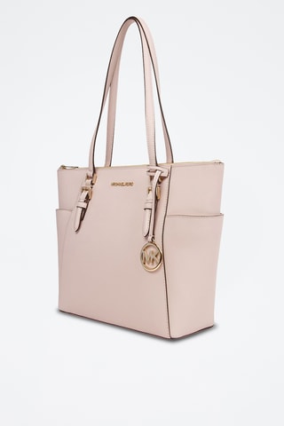 Sac porté épaule en cuir Charlotte - Rose