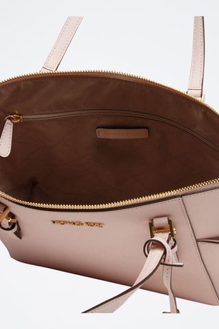 Sac porté épaule en cuir Charlotte - Rose