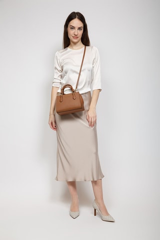 Sac à main en cuir Marilyn - Marron