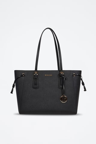 Sac porté épaule en cuir Voyager - Noir