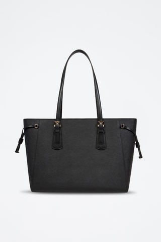 Sac porté épaule en cuir Voyager - Noir