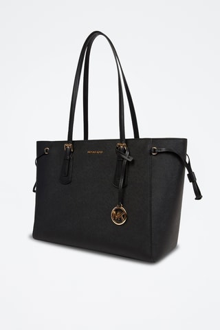 Sac porté épaule en cuir Voyager - Noir