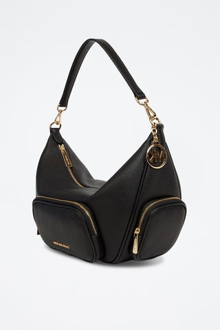 Sac porté épaule en cuir - Noir
