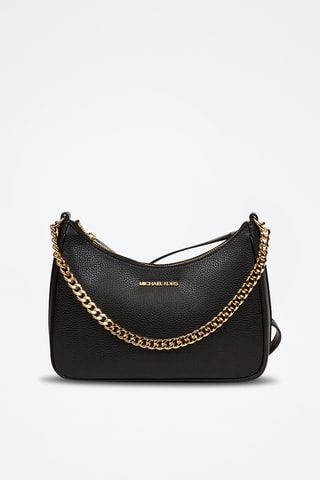 Sac porté épaule en cuir Jet Set Travel - Noir