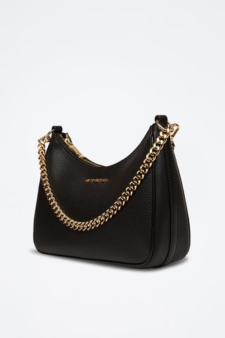 Sac porté épaule en cuir Jet Set Travel - Noir