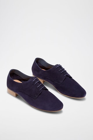 Stringate in crosta di pelle Complice 6 - Blu