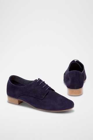 Stringate in crosta di pelle Complice 6 - Blu