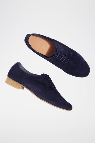 Stringate in crosta di pelle Complice 6 - Blu