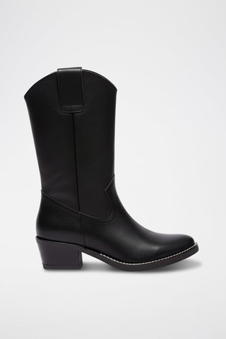 Stivali in pelle Pomka - Nero