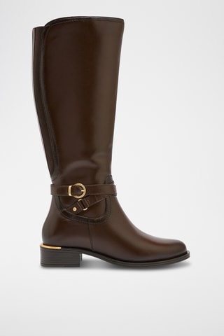 Stivali in pelle Lia - Marrone