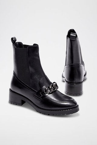 Stivaletti Beatles in pelle Pavan - Nero