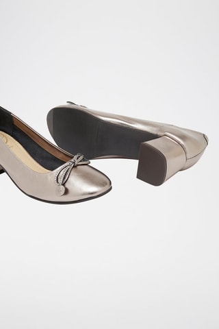 Décolleté in pelle Naila - Grigio