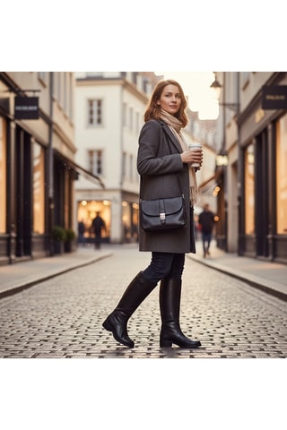 Stivali in pelle Orée - Nero