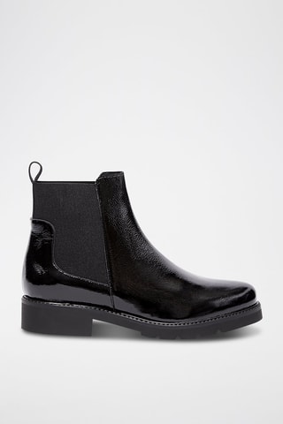 Stivaletti Beatles in pelle verniciata Serah - Nero