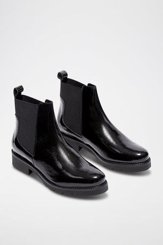 Stivaletti Beatles in pelle verniciata Serah - Nero