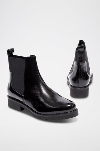 Stivaletti Beatles in pelle verniciata Serah - Nero