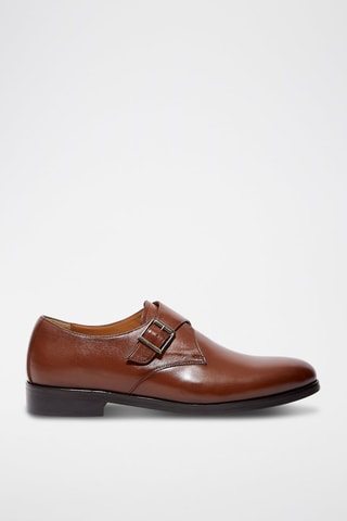 Monk strap in pelle Nerion - Marrone