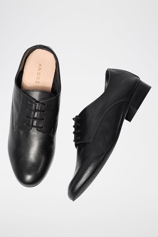 Stringate in pelle Brandy - Nero
