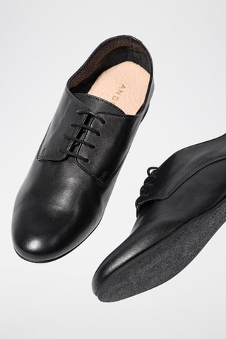 Stringate in pelle Brandy - Nero