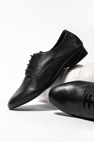 Stringate in pelle Brandy - Nero