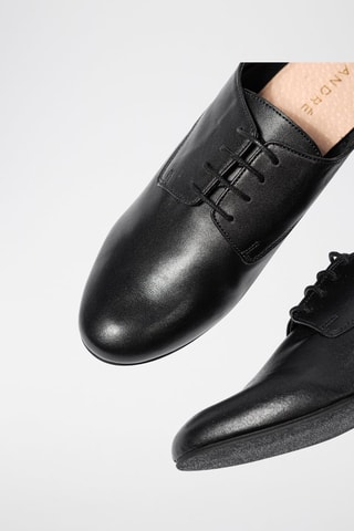 Stringate in pelle Brandy - Nero