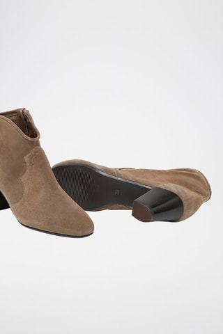 Stivaletti in crosta di pelle scamosciata Fidelia - Taupe