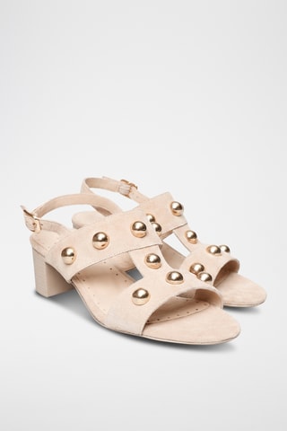 Sandali con tacco in pelle Xante - Beige