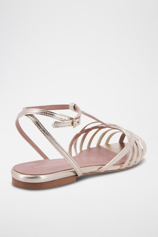 Sandali alla schiava in pelle Oriana - Dorato