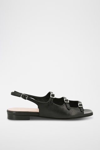 Sandali in pelle Nouria - Nero