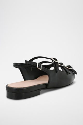 Sandali in pelle Nouria - Nero