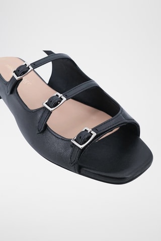 Sandali in pelle Nouria - Nero