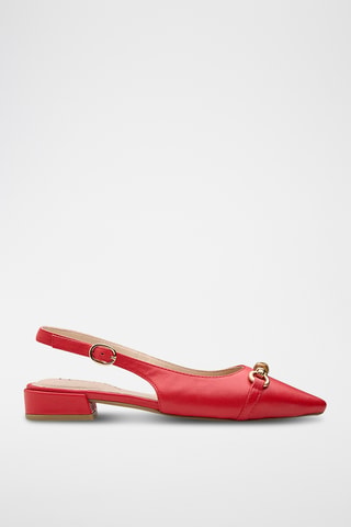 Décolleté in pelle Fyrane - Corallo