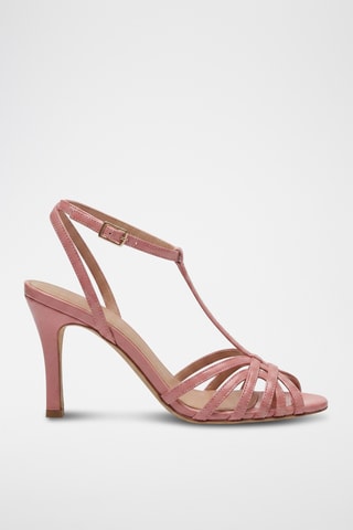 Sandali con tacco in pelle Alice - Rosa