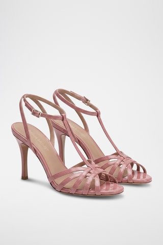 Sandali con tacco in pelle Alice - Rosa