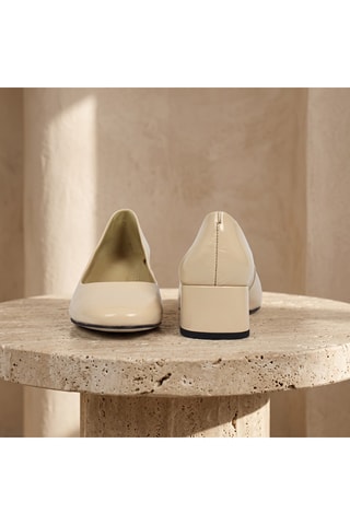 Décolleté in pelle Ninon - Beige