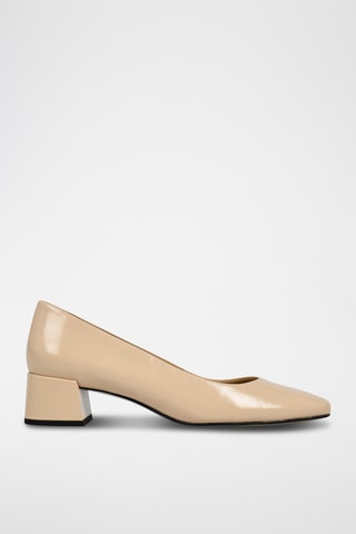 Décolleté in pelle Ninon - Beige